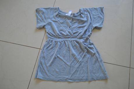 Tričko s krátkym rukávom v striebornej farbe, h&m,xs