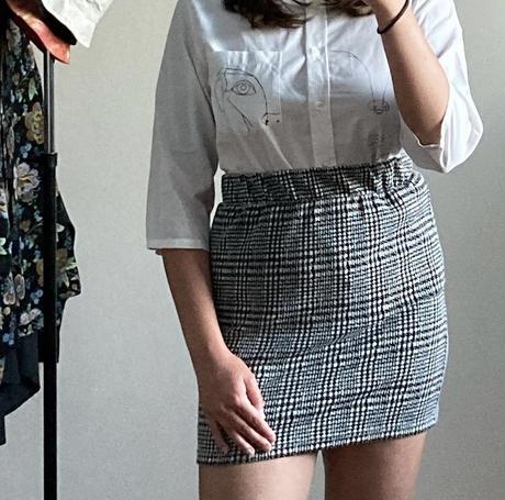 Čierno-biela vzorovaná sukňa, reserved,s