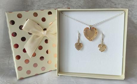 Strieborná súprava srdce, 