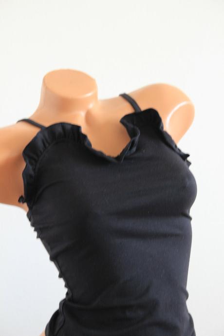 Body top s volánom, xs, xs