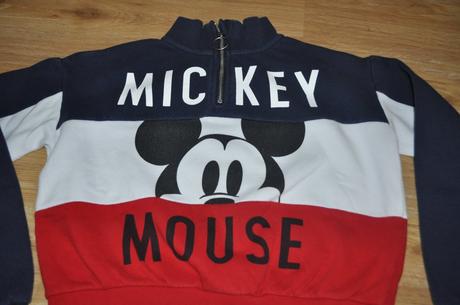 Mikina mickey mouse tricolor, h&m,134