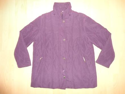 Klasicka damska fialova zimna bunda, l