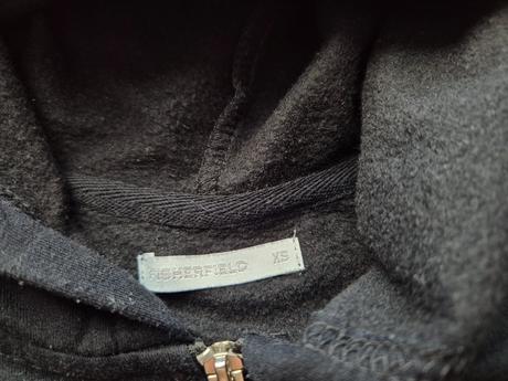 Čierna mikina na zips veľ. xs, fishbone,xs