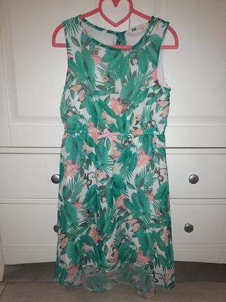 Šaty dážďový prales, h&m,140