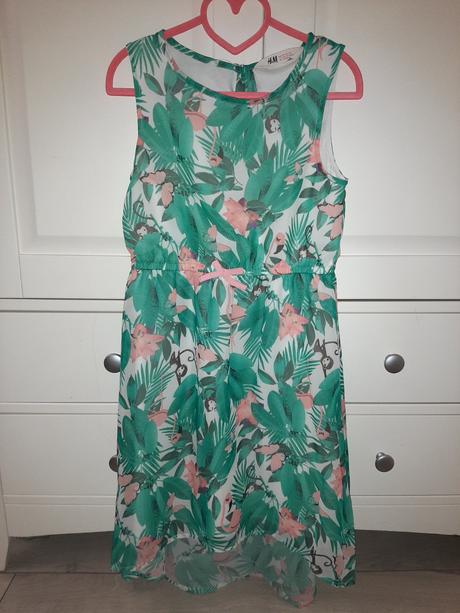 Šaty dážďový prales, h&m,140
