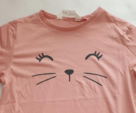 Dievčenské šaty mačička, h&m,134 / 140