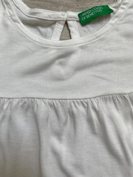 Biele elegantnejšie tričko, benetton,104 / 110