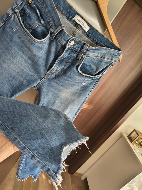 Zara relaxed fit džínsy m-l, zara,l