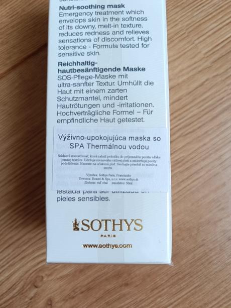 Vyzivno-upokojujuca maska na tvar sothys, 