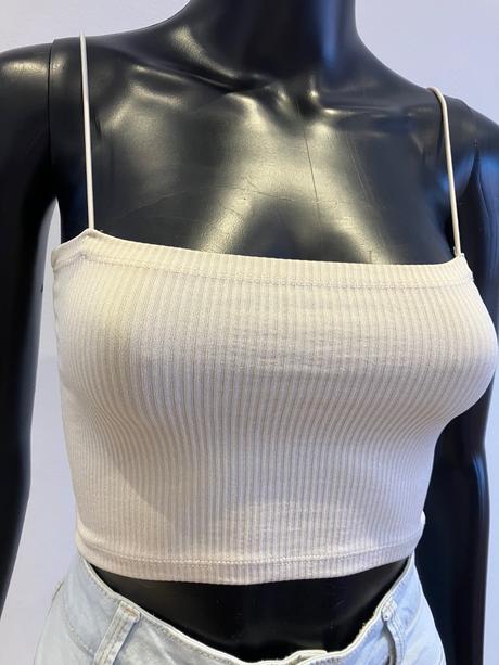 Dámsky crop top béžový pull bear (s), pull&bear,s