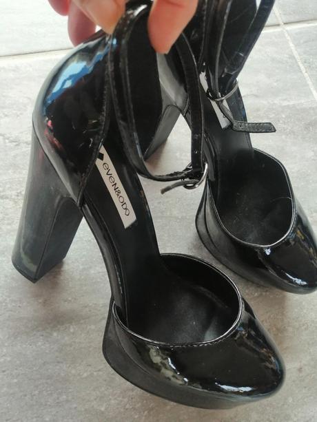 Mary jane čierne lakovky evenodd,v38-39,vd 24,5 cm, 38