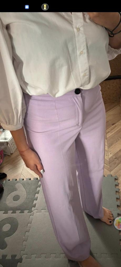 Ľahké bledofialové nohavice s, house,s