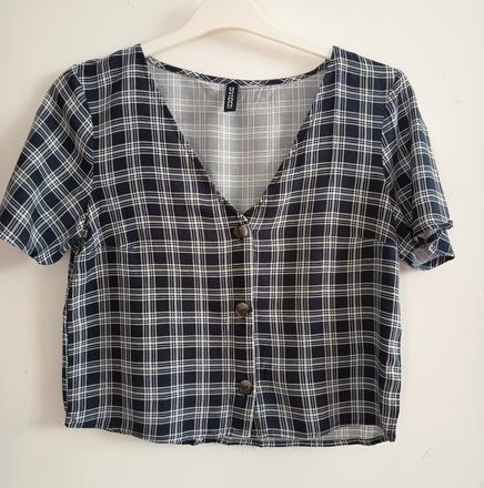 Blúzkový crop top, h&m,s