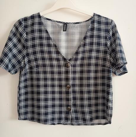 Blúzkový crop top, h&m,s