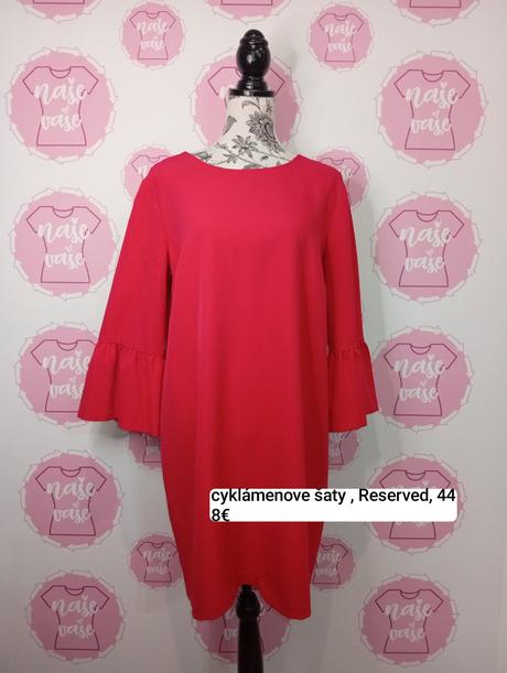 Cyklámenove šaty, reserved,44