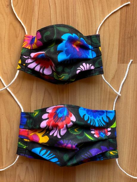 Bavlnené rúška 2 ks- set mama/otec a dieťa s gumič, 