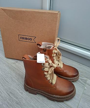 Nové hnedé kožené čižmy, veľ. 28, zn. friboo, 28
