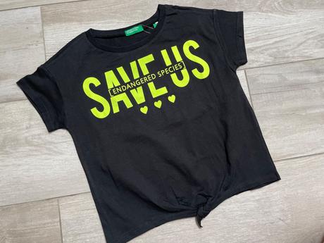 Bavlnené tričko s uvazovaním, benetton,116 / 122