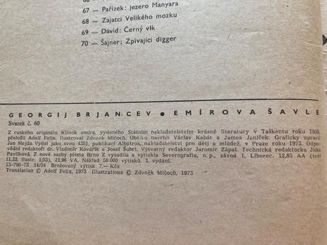 Emírova šavle karavana-prvé vyd.1973,