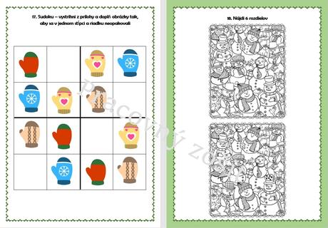 Pracovný zošit - adventný "kalendár", 