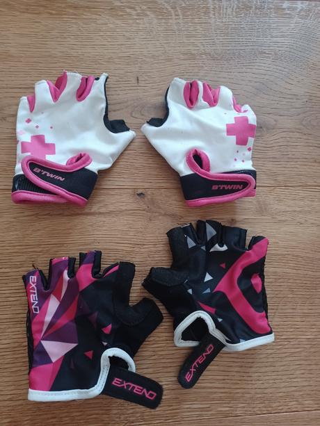 Detské cyklo rukavice, decathlon,s