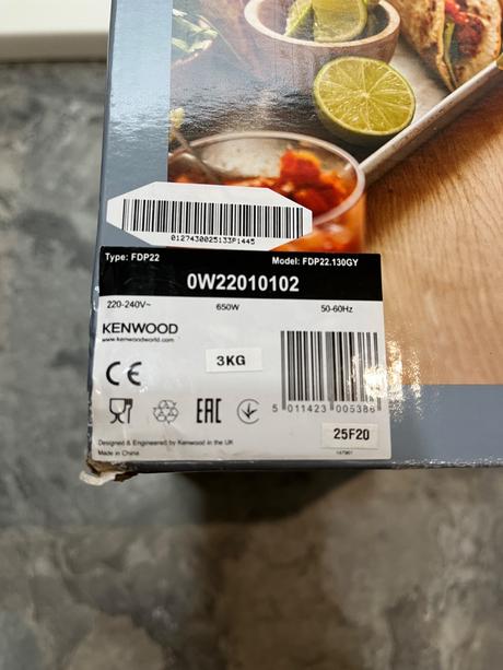 Food processor kenwood fdp22.130gy multipro go, 