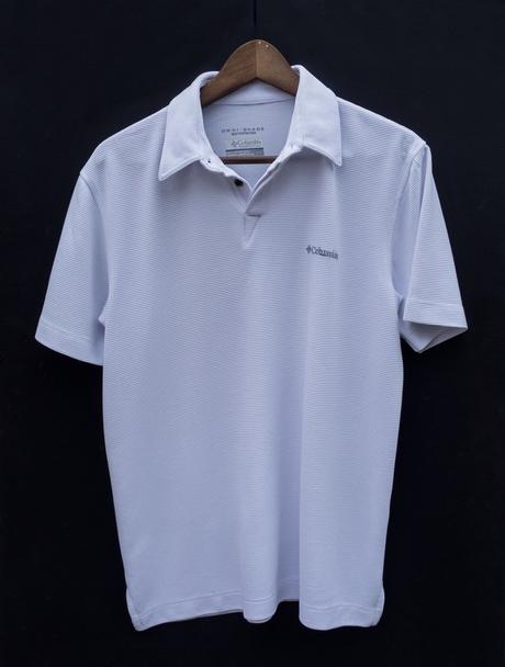 Biele vrúbkované tričko, columbia,l