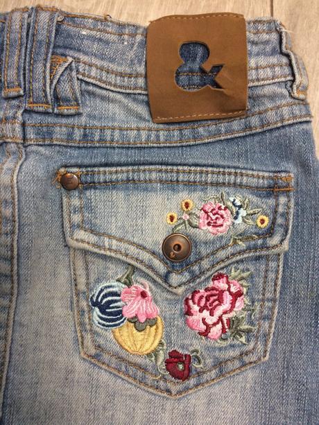 Sukňa dievčenská rifľová h&m č.122, 6-7y, h&m,122