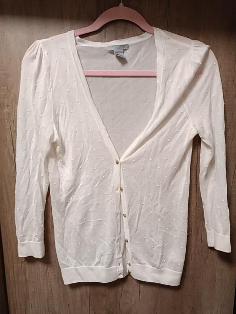 Biely svetrík, h&m,38