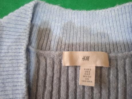 Modrý svetrík, h&m,s