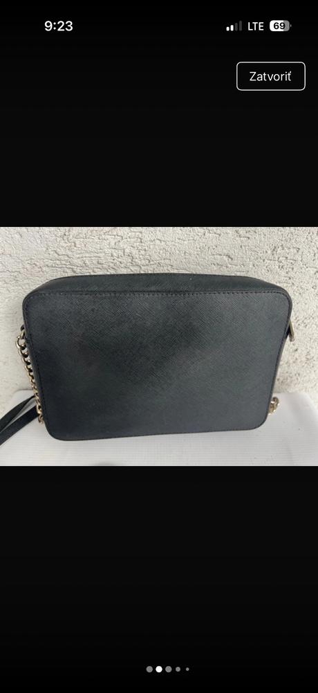 Cierna kozena michael kors kabelka crossby koza, michael kors