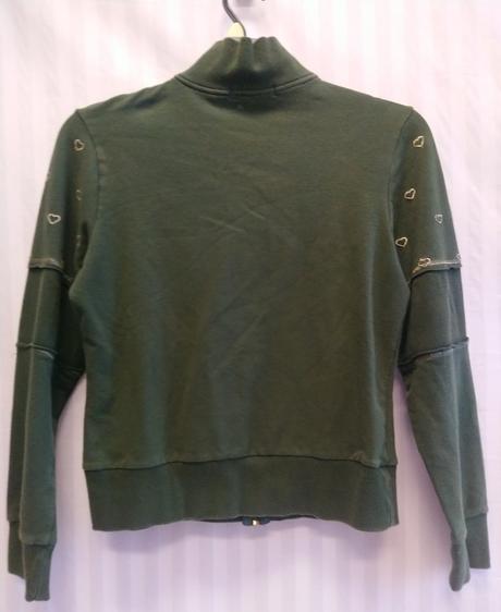 Dámska elastická zelená mikina na zips, green, m/l, l