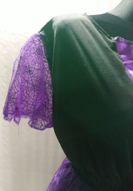 4-dielny kostým bosorka šaty plášť maska klobú s/l, 