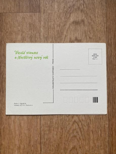 Historická ľudová pohľadnica vianočná, 