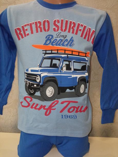 Chlapčenské modré dlhé pyžamo (92-98), 92 / 98