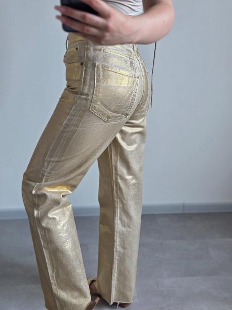 Zara zlaté rifle xs/s, zara,xs