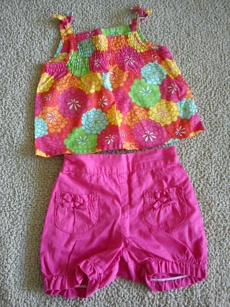 Letný komplet - blúzočka + kraťasy, h&m,68