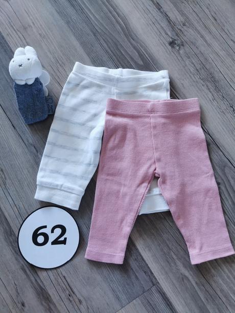 Ružové a biele nohavice / legíny f&f, f&f,62