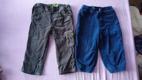 2x  manchestrove nohavice, c&a,80