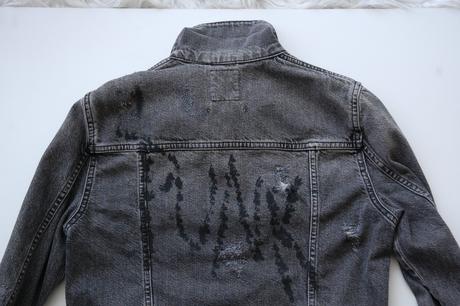 Dámska čierna/sivá rifľová bunda punk štýl, esprit,m