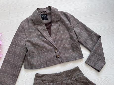 Zara - károvaný kostým, zara,164