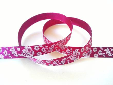 Saténová stuha 10 mm kvietky, 
