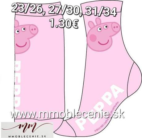 Ponožky peppa pig, disney,23 - 34
