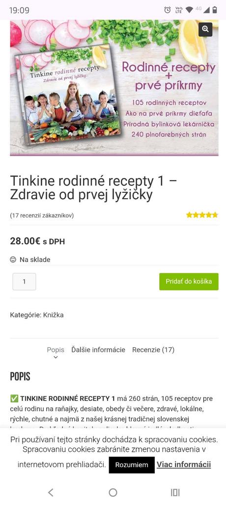 Kniha tinkine recepty, 