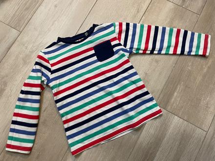 Pruhovaný bavlnený nátelník, mini boden,116