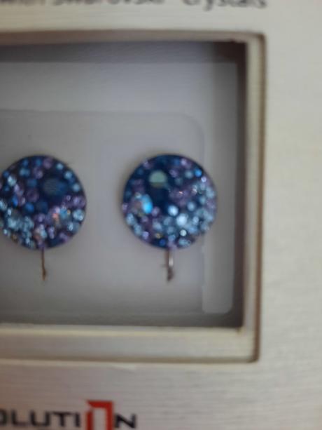 Náušnice swarovski modre, swarovski