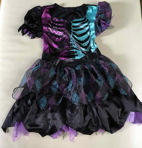 116/128 kostym halloween + maska,7-8 r., 