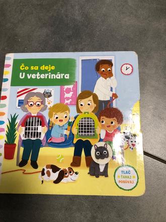 Kniha co sa deje u veterinara s vysuvacimi obrazka,