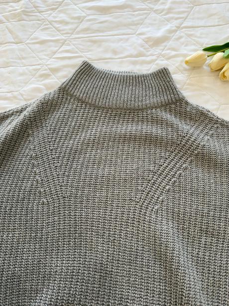 Laura scott sivý pletený sveter, l