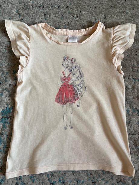 3x tričko s volánovým rukávom, 110